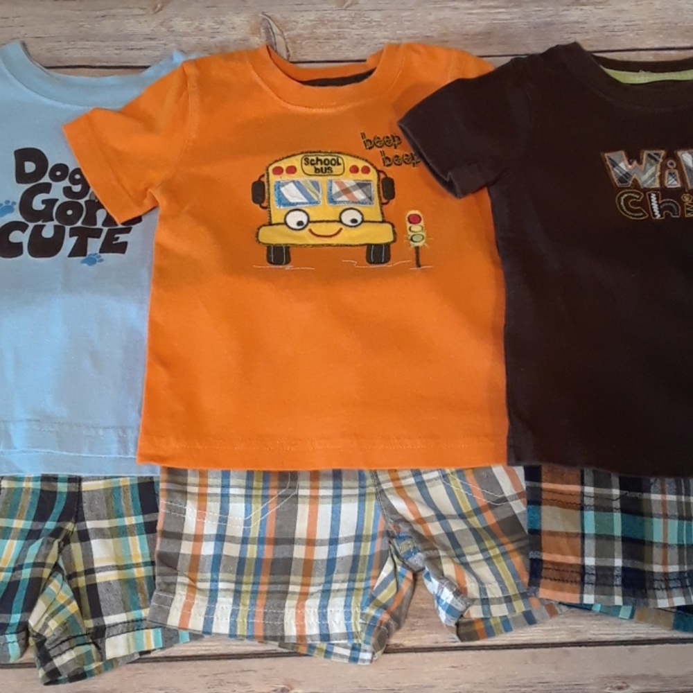 15 Piece Boy's Summer Bundle size 12 months (D)